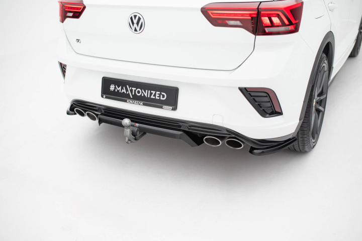 Volkswagen T-Roc R Mk1 2017-2021 Central Rear Splitter (with vertical bars) Maxton Design in the group Select car model / VW / T-Roc 2017+ at DDESIGN Scandinavia AB (VW-T-ROC-1PF-R-RD1GRD2G)