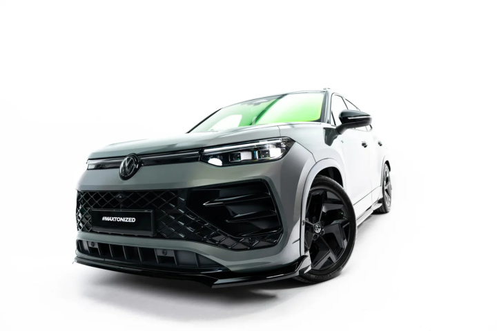 Volkswagen Tayron R-Line Mk1 2024- Front Splitter V.1 Maxton Design in the group Select car model / VW / Tayron 24+ at DDESIGN Scandinavia AB (VW-TAY-1-RLINE-FD1G)