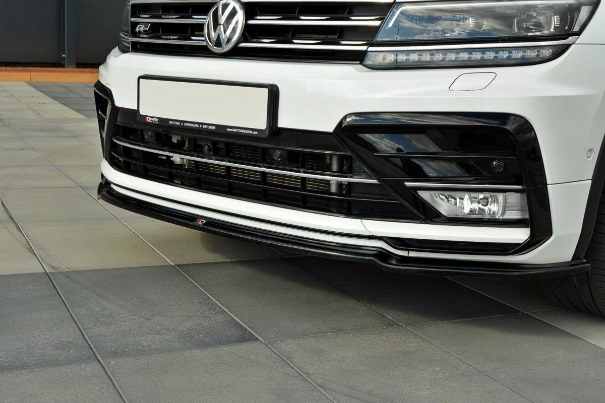 Tiguan R Line Split VW Tiguan MK2 R-Line 2015-2020 Front Splitter V.1 Maxton Design | DDESIGN