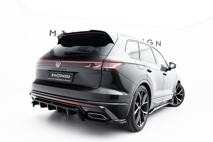 Volkswagen Touareg R-Line Mk3 Facelift 2023+ Central Rear Splitter (with vertical bars) V.1 Maxton Design in the group Select car model / VW / Touareg / Styling at DDESIGN Scandinavia AB (VW-TO-3F-RLINE-RD1G-RD2G)