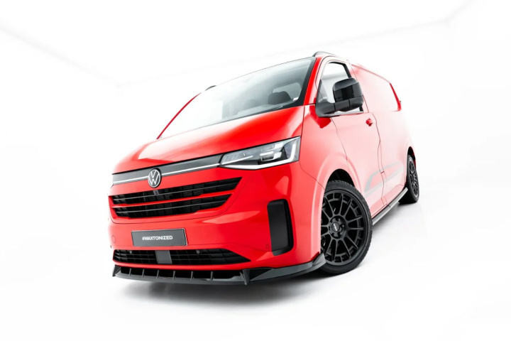 Volkswagen Transporter T7 2024+ Front Splitter V.1 Maxton Design in the group Select car model / VW / Transporter T7 at DDESIGN Scandinavia AB (VW-TR-T7F-FD1G)
