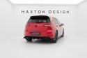 VW Golf 7 R Facelift 2016-2020 Street Pro Rear Side Splitters + Flaps Black-Red + Gloss Flaps Maxton Design