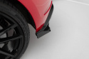 VW Golf 7 R Facelift 2016-2020 Street Pro Rear Side Splitters + Flaps Black-Red + Gloss Flaps Maxton Design