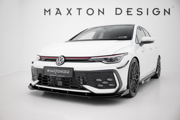 Volkswagen Golf GTI / GTE / R-Line Mk8 Facelift 2024+ Street Pro Front Splitter + Flaps Maxton Design in the group Select car model / VW / Golf 8 GTI 19+ at DDESIGN Scandinavia AB (VWGO8FGTICNC-FD1BRBFSF1G)