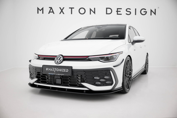 Volkswagen Golf GTI / GTE / R-Line Mk8 Facelift 2024+ Street Pro Front Splitter Maxton Design in the group Select car model / VW / Golf 8 GTI 19+ at DDESIGN Scandinavia AB (VWGO8FGTICNC-FD1BRB)