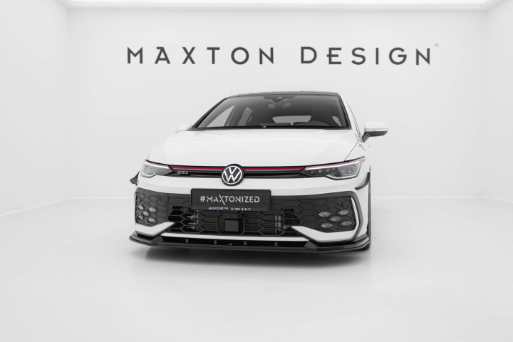 Volkswagen Golf GTI / GTE / R-Line Mk8 Facelift 2024+ Street Pro Front Splitter V.2 Maxton Design in the group Select car model / VW / Golf 8 GTI 19+ at DDESIGN Scandinavia AB (VWGO8FGTICNC-FD2B)