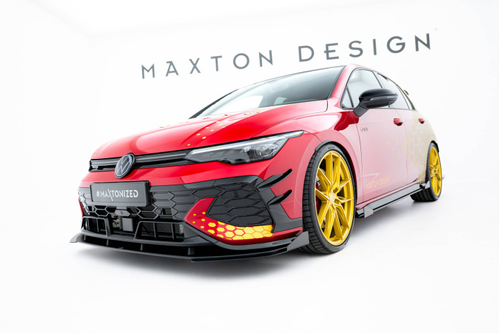 Volkswagen Golf GTI Clubsport Mk8 Facelift 2024+ Street Pro Front Splitter + Flaps Maxton Design in the group Select car model / VW / Golf 8 GTI 19+ at DDESIGN Scandinavia AB (VWGO8FGTICSCNC-FD1BFSF1G)