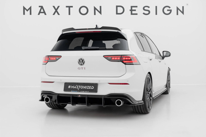 Volkswagen Golf GTI Mk8 2019-2024 Street Pro Rear Diffuser V.4 Black-Red Maxton Design in the group Select car model / VW / Golf 8 GTI 19+ at DDESIGN Scandinavia AB (VWGO8GTICNC-RS4B-BRBI)