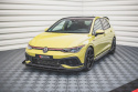 Volkswagen Golf GTI Clubsport Mk8 2019-2024 Street Pro Front Splitter + Flaps Black-Red + Gloss Flaps Maxton Design
