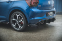 Volkswagen Polo GTI Mk6 2017-2021 Street Pro Rear Valance + Flaps Black-Red + Gloss Flaps Maxton Design