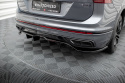 Central Rear Splitter (With Vertical Bars) Volkswagen Tiguan Allspace R-Line Mk2 Facelift 2020+ Maxton Design
