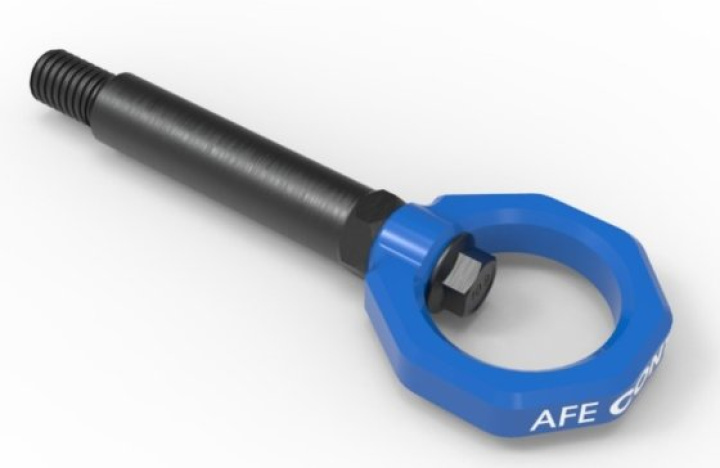 aFe Control Rear Tow Hook Blue BMW F-Chassis 2/3/4/M in the group Exterior / Motorsport / Tow Hooks & Tow Straps at DDESIGN Scandinavia AB (afe450-502002-L)