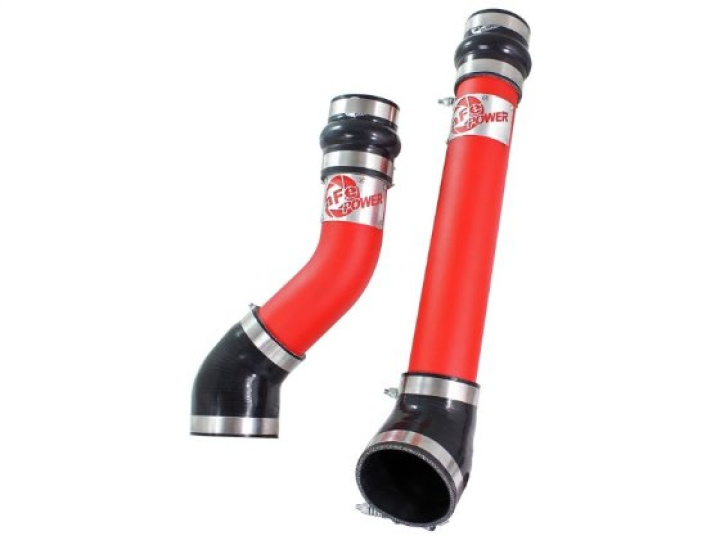 aFe Bladerunner Intercooler Tubes Hot & Cold Side 3in 94-02 Dodge Diesel Trucks L6-5.9L (td) - Red in the group Select car model / Dodge / Ram 93-01 at DDESIGN Scandinavia AB (afe46-20064-R)