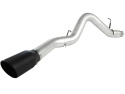 aFe Atlas Exhaust 5in DPF-Back Al Steel Black Tips 11-13 GM Diesel Trucks V8-6.6L (td) LML
