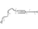 Toyota FJ Cruiser 2007-2018 V6-4.0L Scorpion 2-1/2in Alum Steel Cat-Back Exhaust w/ Polished Tips aFe Power