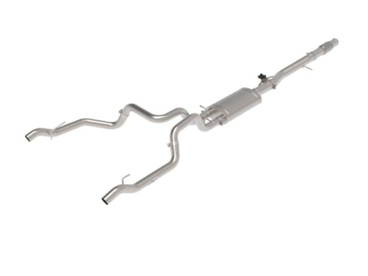 aFe Gemini XV 4in to Dual 3in 304 SS Cat-Back Exhaust w/ Cutout 19-25 GM Silverado/Sierra V8-6.2L in the group Select car model / Chevrolet / Silverado 2019+ at DDESIGN Scandinavia AB (afe49-34140)