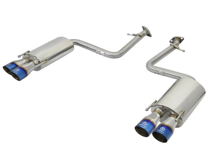 Lexus RC200t 2016-2017/RC300 2018-2023 L4-2.0L (t)/RC350 2015-2023 V6-3.5L Takeda SS Axle-Back Exhaust System w/Polished Blue Tips aFe Power in the group Select car model / Lexus / RC 15+ / Tuning at DDESIGN Scandinavia AB (afe49-36037-L)