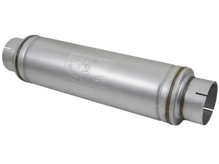 aFe ATLAS Aluminized Steel Muffler 5in Center/Center 24in L x 7in Diameter - Round Body in the group Tuning / Exhaust and Manifold / Mufflers & Inserts / Middle muffler at DDESIGN Scandinavia AB (afe49M00023)