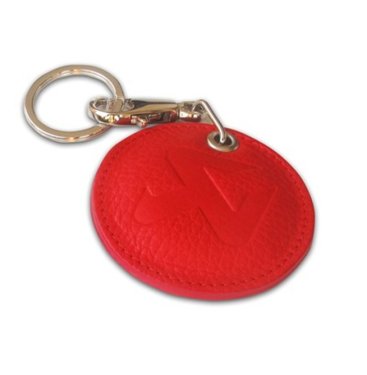 Akrapovic Round Leather Keychain - red in the group Select car model at DDESIGN Scandinavia AB (akr800951)