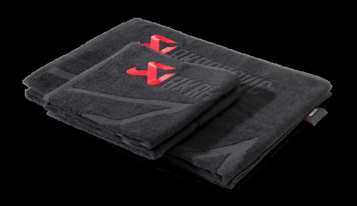 Akrapovic Towel Set - Black w/ Red Logo in the group Select car model at DDESIGN Scandinavia AB (akr802310)