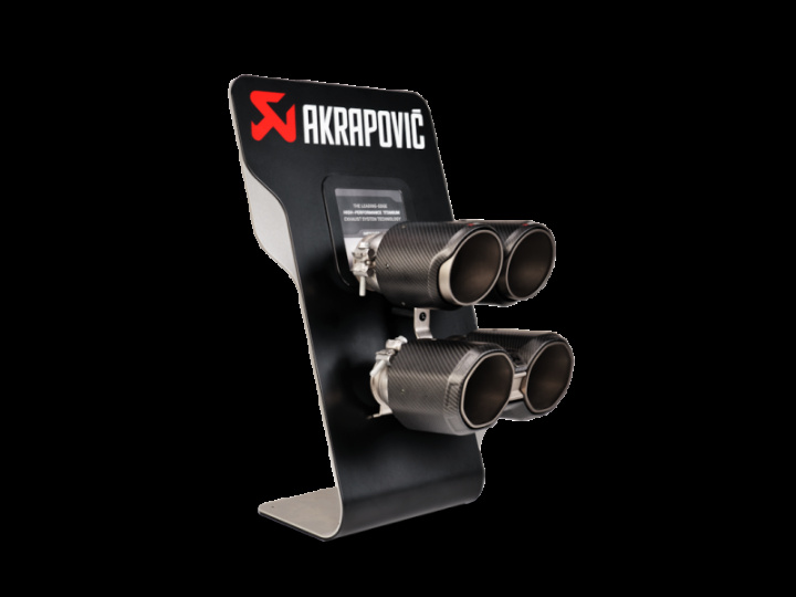 Akrapovic Counter Display with BMW M3/M4 Sample Tail Pipe Sets in the group Select car model at DDESIGN Scandinavia AB (akrP-CM-CDC-2)