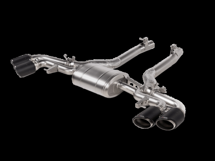 Akrapovic 2020-23 BMW X5M (F95)/X6M (F96) Slip-On Line (Titanium) w/Carbon Fiber Titanium Tips in the group Select car model at DDESIGN Scandinavia AB (akrS-BM-T-16H)