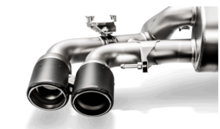 Akrapovic 18+ BMW M5 (F90) Evolution Tail Pipe Set (Carbon) w/ Red/White Akrapovic Logo in the group Select car model at DDESIGN Scandinavia AB (akrTP-CT-47-RS)