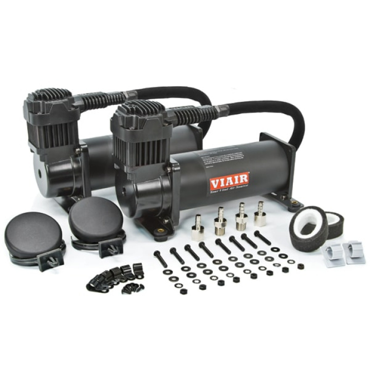Viair 444C Dual Pack Compressor Stealth Black- 200 PSI Air Lift Performance in the group Universal products / Chassis / Air Suspension / Parts for air suspension / Compressors for air suspension at DDESIGN Scandinavia AB (alf23444B)