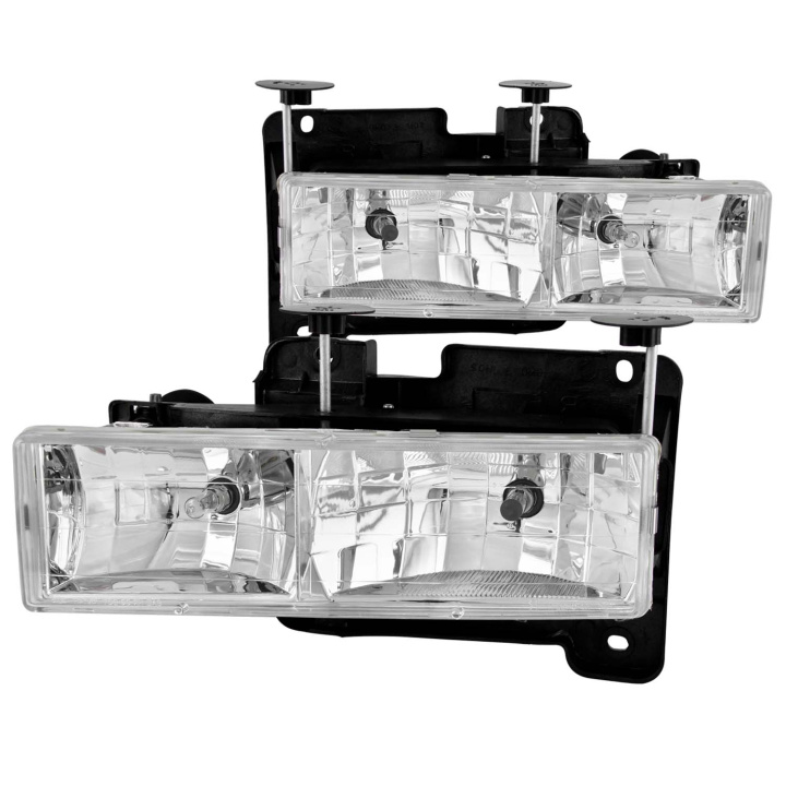 GM C/K 1500–3500, Suburban, Tahoe, Yukon 1988–2000 Crystal Headlights ANZO in the group Select car model at DDESIGN Scandinavia AB (anz111004)