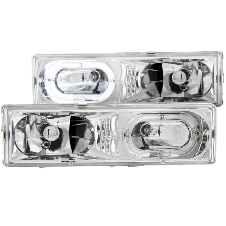 Chevrolet Tahoe 1995-1999 Crystal Headlights Chrome w/ Halo ANZO in the group Select car model / Chevrolet / Tahoe / Styling at DDESIGN Scandinavia AB (anz111006-1310)