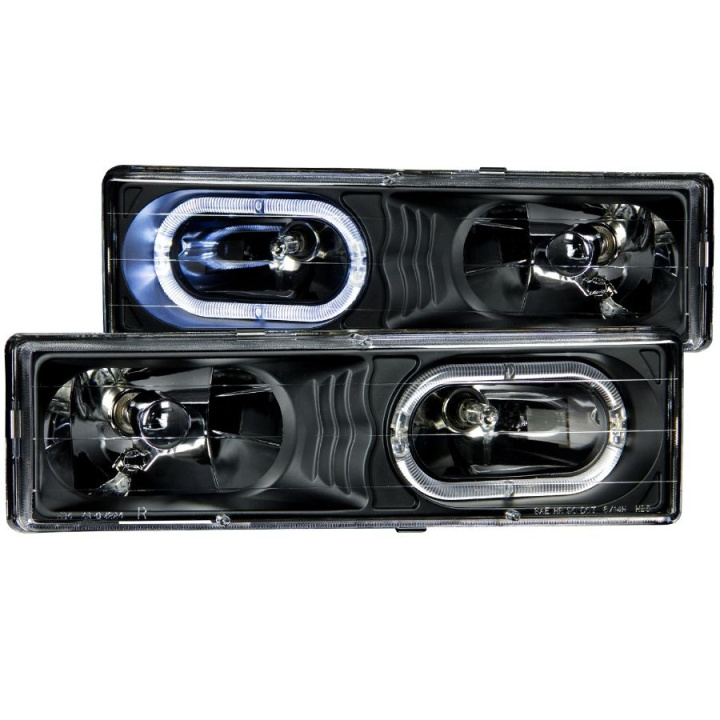 Chevrolet C1500 1988-1998 Crystal Headlights Black w/ Halo ANZO in the group Select car model / Chevrolet / Other models & Engines at DDESIGN Scandinavia AB (anz111007-1174)