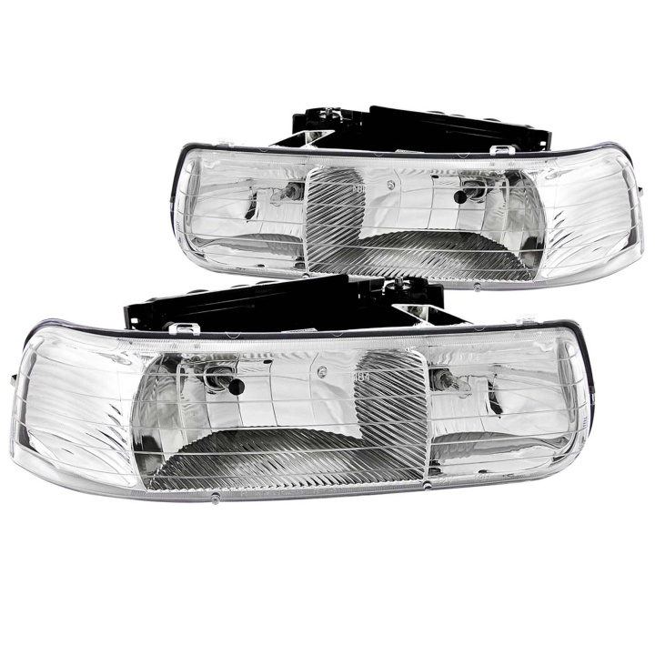 Chevrolet Silverado 1500 / 2500 / 3500 / Suburban / Tahoe 1999-2006 Crystal Headlights ANZO in the group Select car model at DDESIGN Scandinavia AB (anz111011)