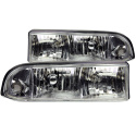 Chevrolet Blazer 1998-2005 S-10 Crystal Headlights Black ANZO