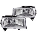 Dodge Durango 1998-2003 Crystal Headlights Chrome ANZO