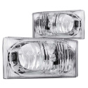 FORD F-250 1999-2004 Super Duty Crystal Headlights Chrome ANZO