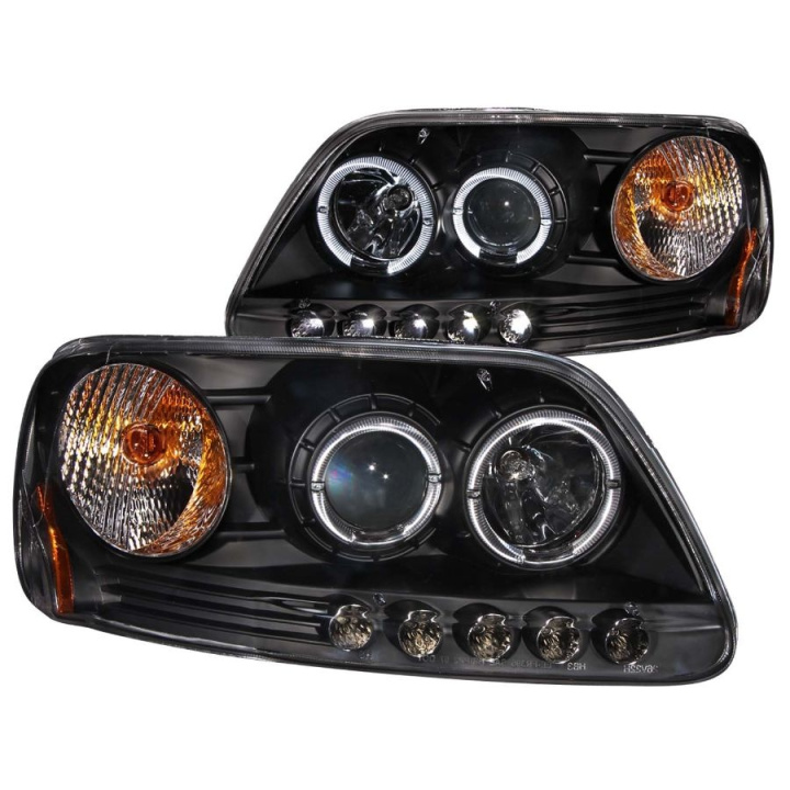 FORD Expedition 1997-2002 Projector Headlights w/ Halo & LED Black 1pc ANZO in the group Select car model / Ford / Other models & Engines at DDESIGN Scandinavia AB (anz111031-2776)