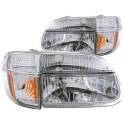 FORD Explorer 1995-2001 Crystal Headlights Chrome w/ Corner Lights 2pc ANZO