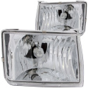 Nissan Frontier 1998-2000 Crystal Headlights Chrome ANZO