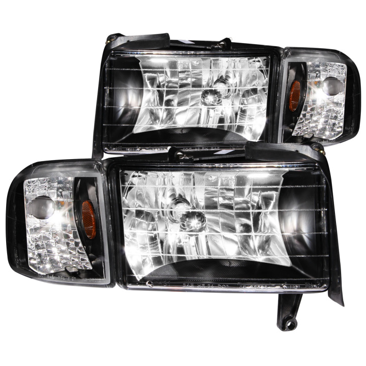 Dodge Ram 1500 / 2500 / 3500 1994-2002 Crystal Headlights ANZO in the group Select car model / Dodge / Ram 93-01 / Styling at DDESIGN Scandinavia AB (anz111067)