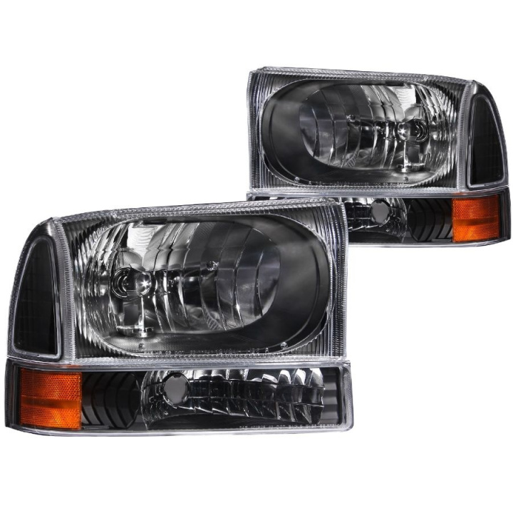 FORD F-450 1999-2004 Super Duty Crystal Headlights Black ANZO in the group Select car model / Ford / Other models & Engines at DDESIGN Scandinavia AB (anz111080-1157)