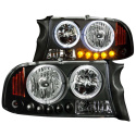 Dodge Dakota 1997-2004 Crystal Headlights Black 1pc ANZO