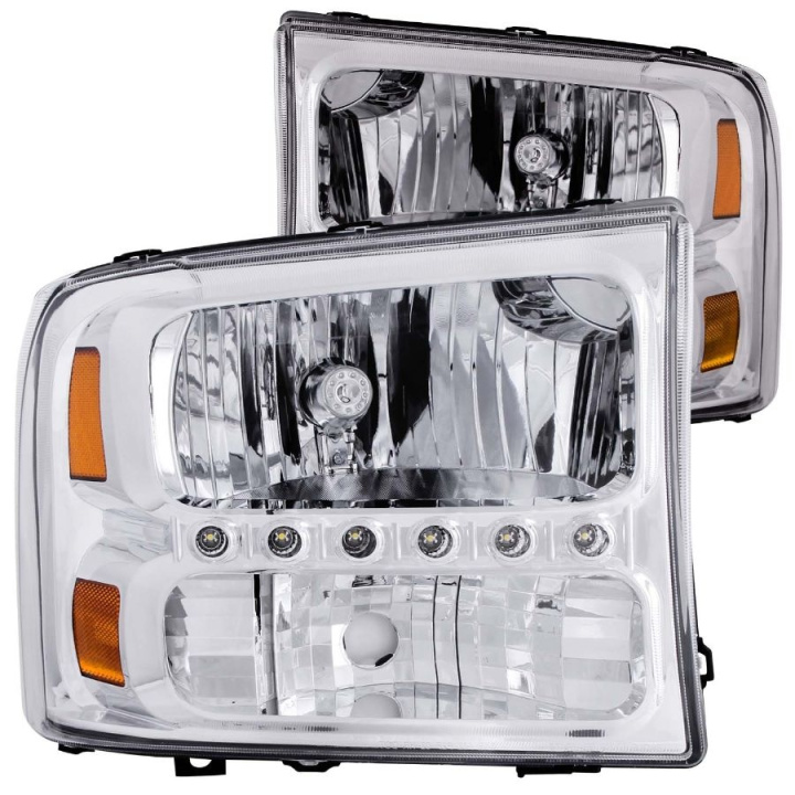 FORD F-450 1999-2004 Super Duty Crystal Headlights Chrome w/ LED 1pc ANZO in the group Select car model / Ford / Other models & Engines at DDESIGN Scandinavia AB (anz111088-1328)