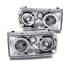 Toyota Land Cruiser 1991-1994 Crystal Headlights w/ Halo Chrome ANZO