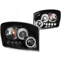 Dodge RAM 1500 2006-2008 Projector Headlights w/ Halo Black (SMD LED) ANZO