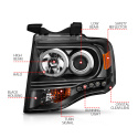 Ford Expedition 2007-2014 Projector Headlights  ANZO