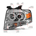 Ford Expedition 2007-2014 Projector Headlights  ANZO