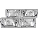 Chevrolet K2500 1988-1998 Crystal Headlights Chrome w/o Bulbs ANZO