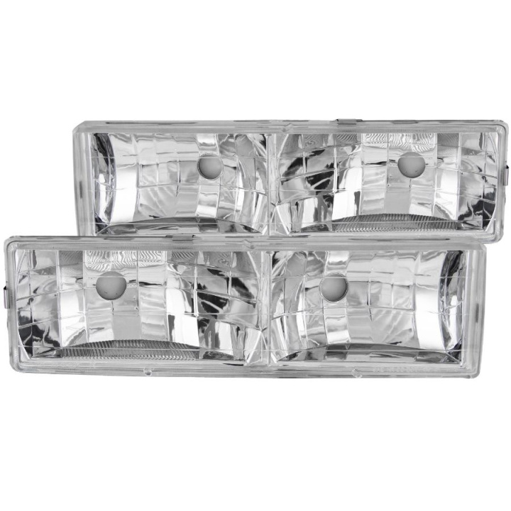 GMC Suburban 1992-1999 Crystal Headlights Chrome w/o Bulbs ANZO in the group Select car model / Chevrolet / Suburban 2500 / Styling at DDESIGN Scandinavia AB (anz111136-1369)