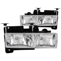GM C/K 1500–3500, Suburban, Tahoe, Yukon 1988–2000 Crystal Headlights ANZO