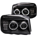 Nissan Frontier 2001-2004 Projector Headlights w/ Halo Black (SMD LED) ANZO